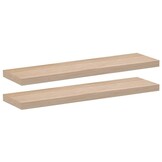 vidaXL Wandschappen 2 stuks - 90x23,5x4 cm Bewerkt Hout (34% Korting)