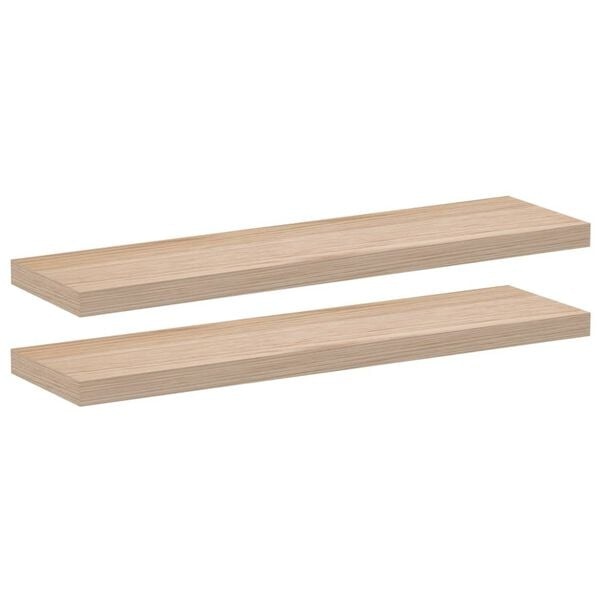 vidaXL Wandschappen 2 stuks - 90x23,5x4 cm Bewerkt Hout (34% Korting)