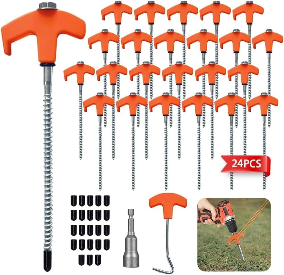 24x Schroef Tentharingen 20cm Oranje - 31% Korting