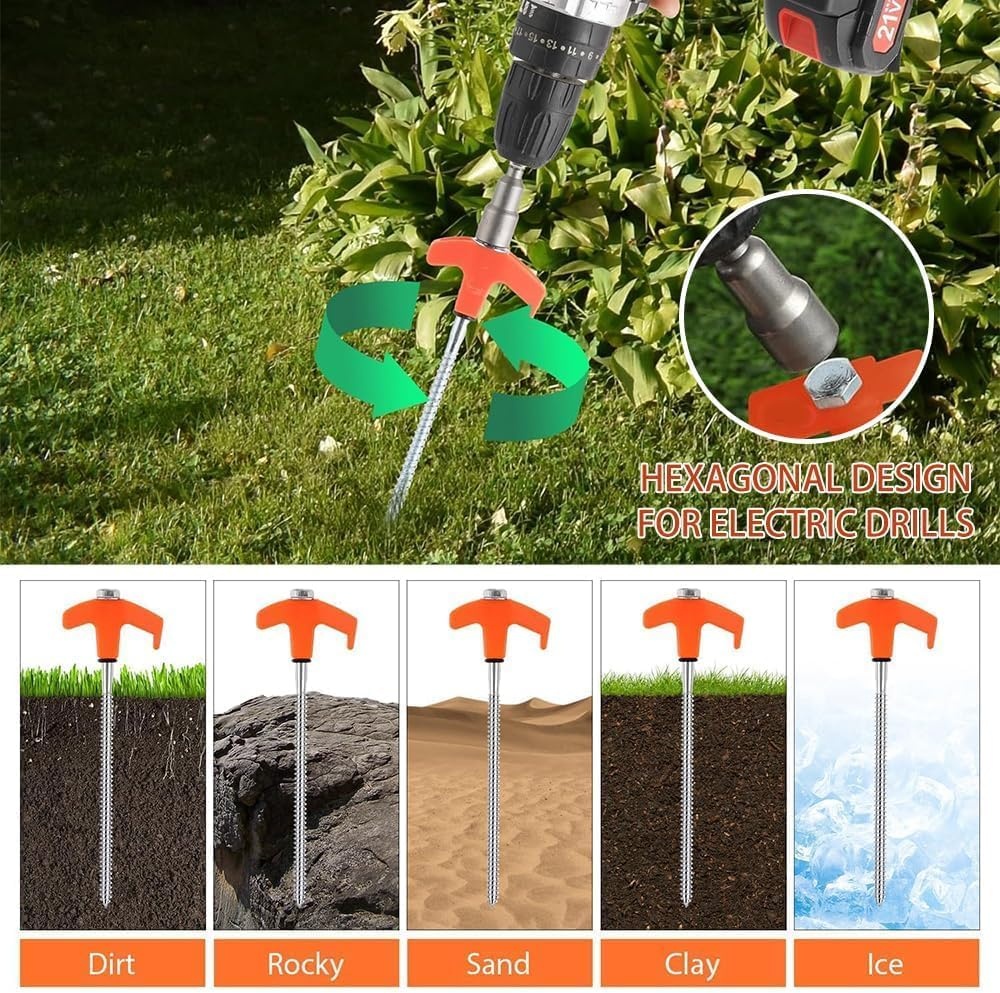 24x Schroef Tentharingen 20cm Oranje - 31% Korting
