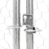 Kippenren met Dak van Gegalvaniseerd Staal - Ruime Ren 2,5x2x2,25m