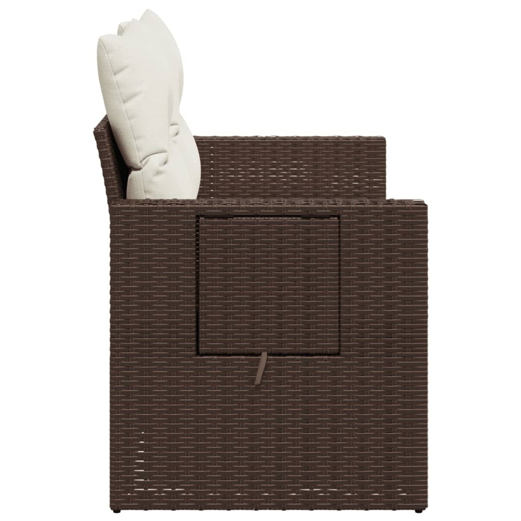 VidaXL Tuinbank 2-zits Poly Rattan Bruin met Kussens - 35% Korting!