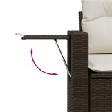 VidaXL Tuinbank 2-zits Poly Rattan Bruin met Kussens - 35% Korting!