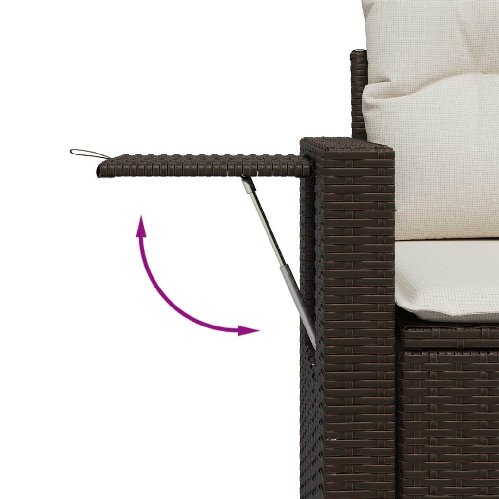 VidaXL Tuinbank 2-zits Poly Rattan Bruin met Kussens - 35% Korting!