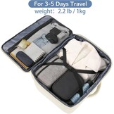Beige Reisrugzak Vliegtuig handbagage 40x30x20cm Uitbreidbaar tot 20L