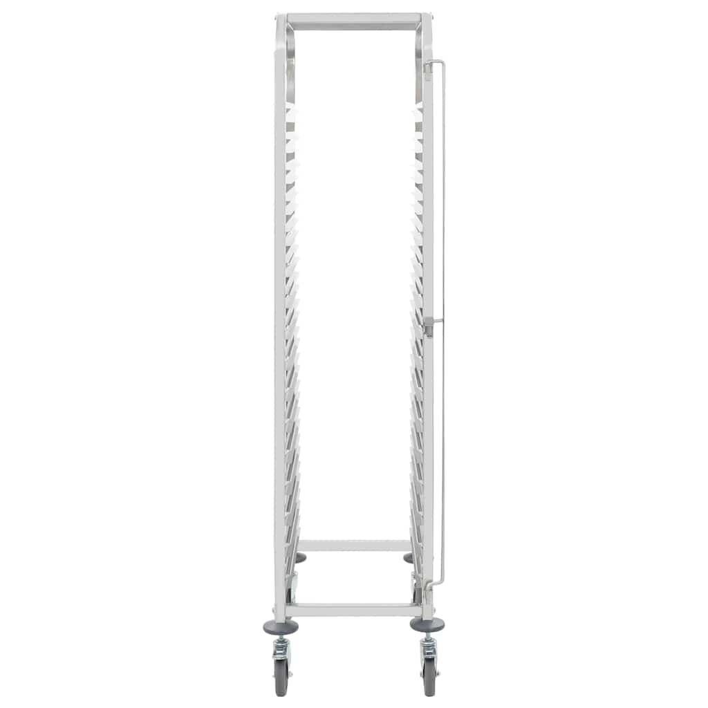 RVS Keukentrolley 16 Dienbladen 38x55x163 cm - 35% Korting!