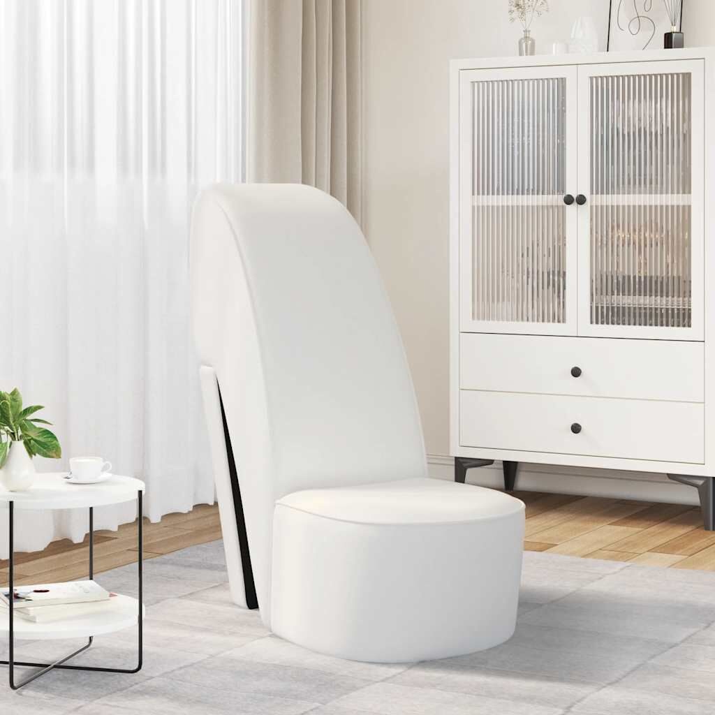 Unieke Hakstoel Kunstleer Wit - 35% Korting!