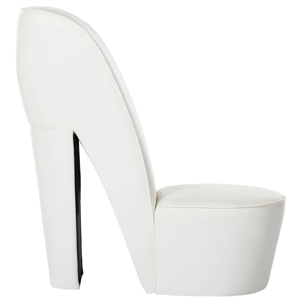 Unieke Hakstoel Kunstleer Wit - 35% Korting!