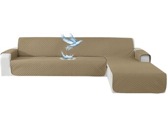 Waterdichte Hoekbankhoes L-Vorm Khaki - 33% Korting