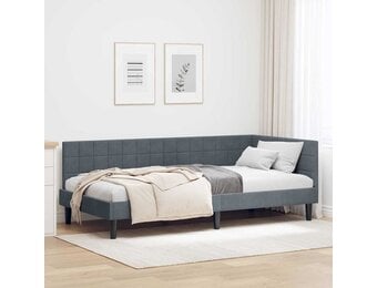 VidaXL Hoekbedframe Donkergrijs Fluweel - Bespaar 34%!