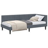 VidaXL Hoekbedframe Donkergrijs Fluweel - Bespaar 34%!