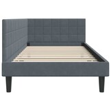 VidaXL Hoekbedframe Donkergrijs Fluweel - Bespaar 34%!
