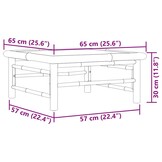 VidaXL Bamboe Tuintafel 65x65x30 cm - 34% Korting