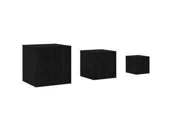 Nesttafel Set Zwart Eiken 3-delig - 33% Korting