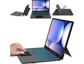 Toetsenbordhoes QWERTZ met Touchpad voor Samsung Tab S10/S9/S8 Ultra (34% Korting)