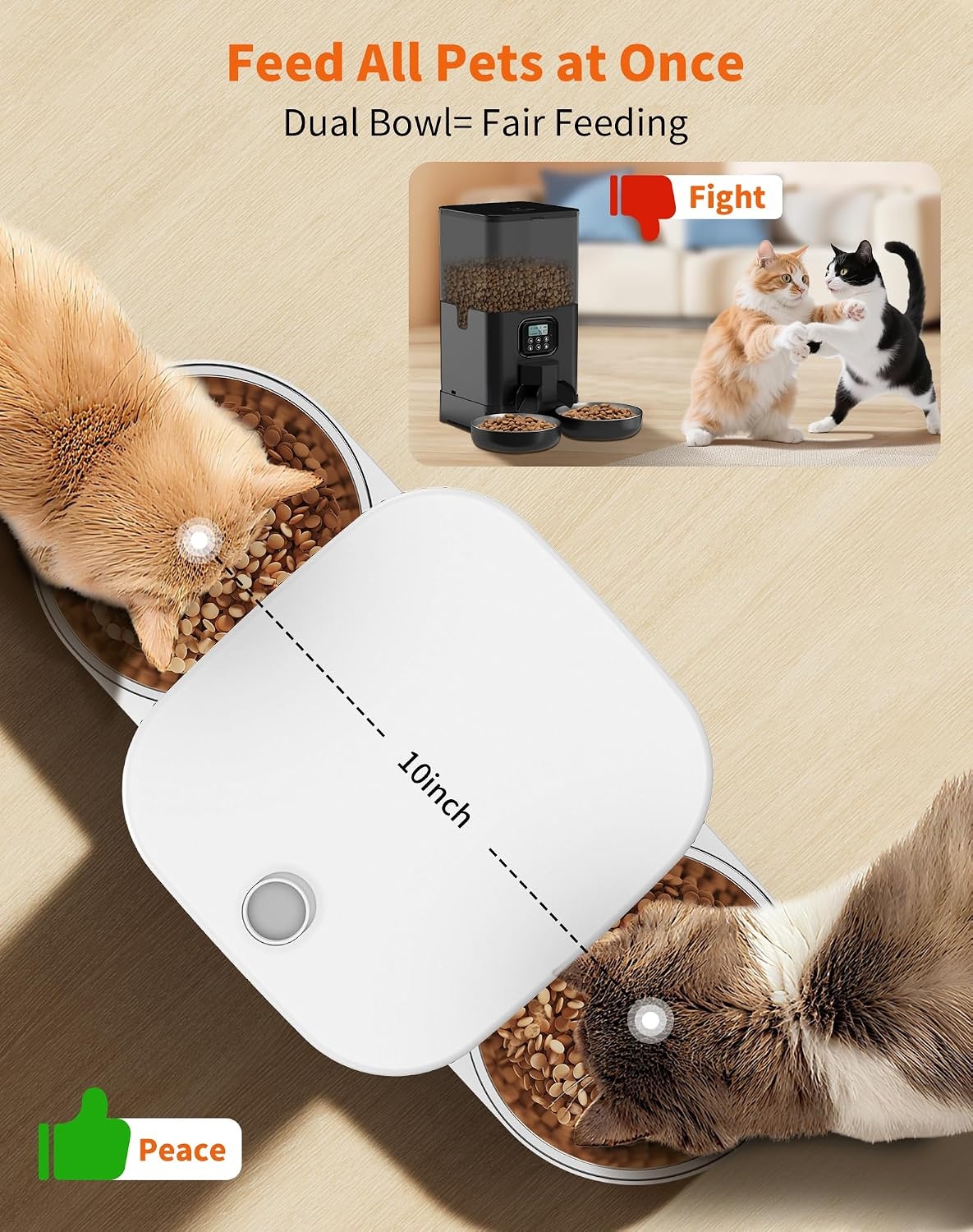 Automatische Voerbak Katten 3.5L Zwart - 33% Korting