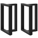 Eettafelpoten T-vormig 2 st Staal Zwart 60x35 cm - 34% Korting