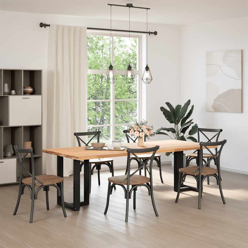 Eettafelpoten T-vormig 2 st Staal Zwart 60x35 cm - 34% Korting