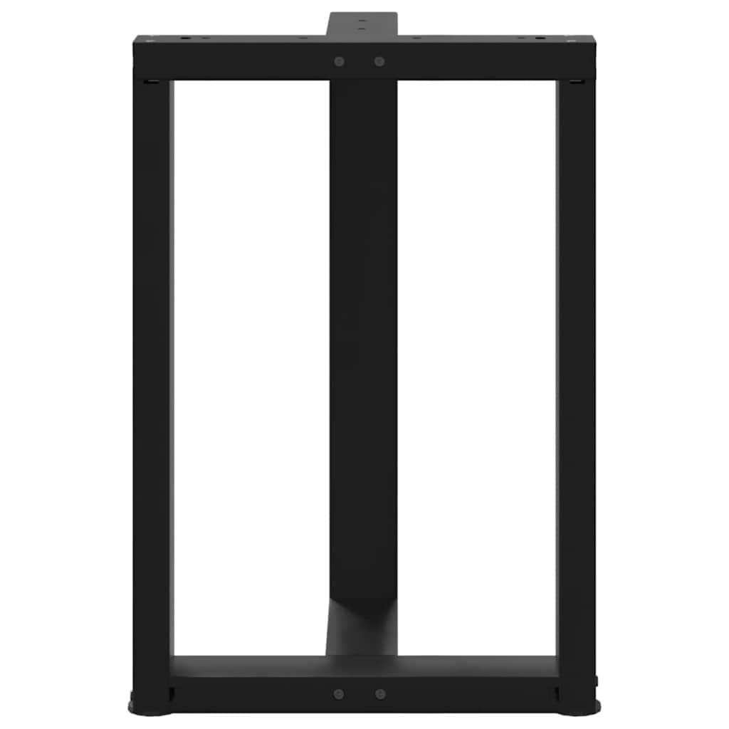 Eettafelpoten T-vormig 2 st Staal Zwart 60x35 cm - 34% Korting