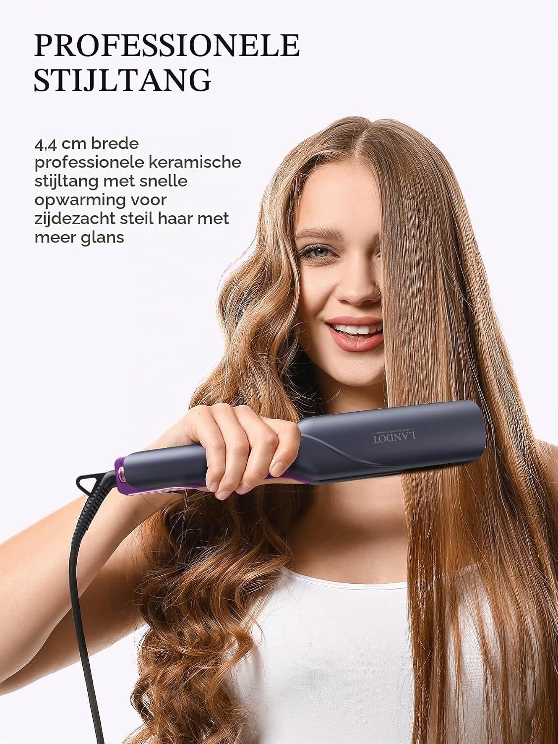 Brede Stijltang voor Lang, Dik Haar - 33% Korting!