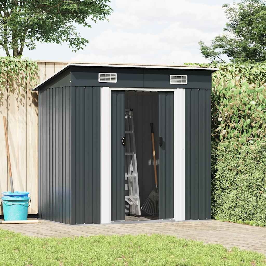 vidaXL Tuinschuur Staal Antraciet - 55% Korting