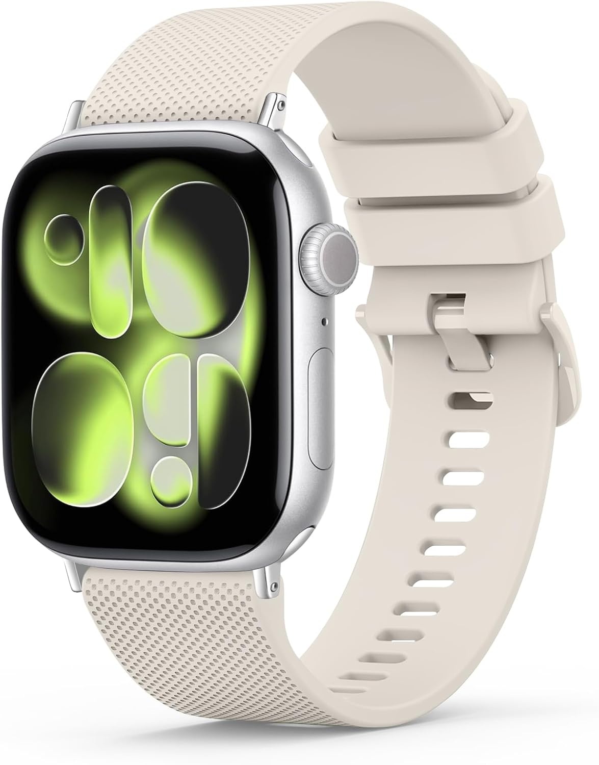 Siliconen Sportarmband Ruitpatroon voor Apple Watch 38-49mm Grijs 6cm - 52% Korting