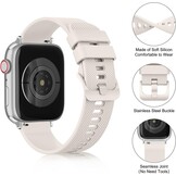 Siliconen Sportarmband Ruitpatroon voor Apple Watch 38-49mm Grijs 6cm - 52% Korting