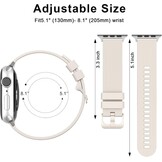 Siliconen Sportarmband Ruitpatroon voor Apple Watch 38-49mm Grijs 6cm - 52% Korting