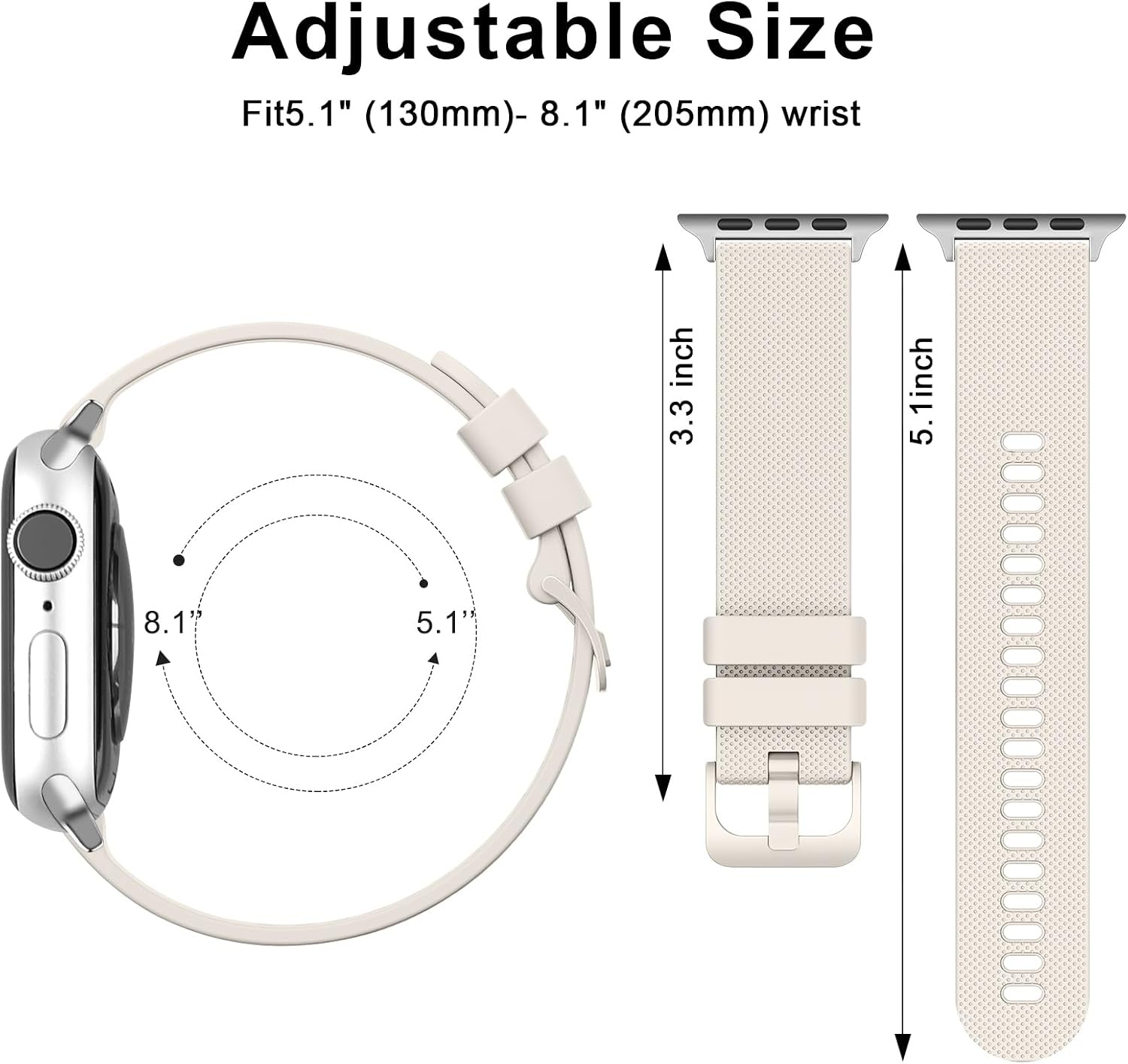 Siliconen Sportarmband Ruitpatroon voor Apple Watch 38-49mm Grijs 6cm - 52% Korting
