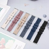 Siliconen Sportarmband Ruitpatroon voor Apple Watch 38-49mm Grijs 6cm - 52% Korting