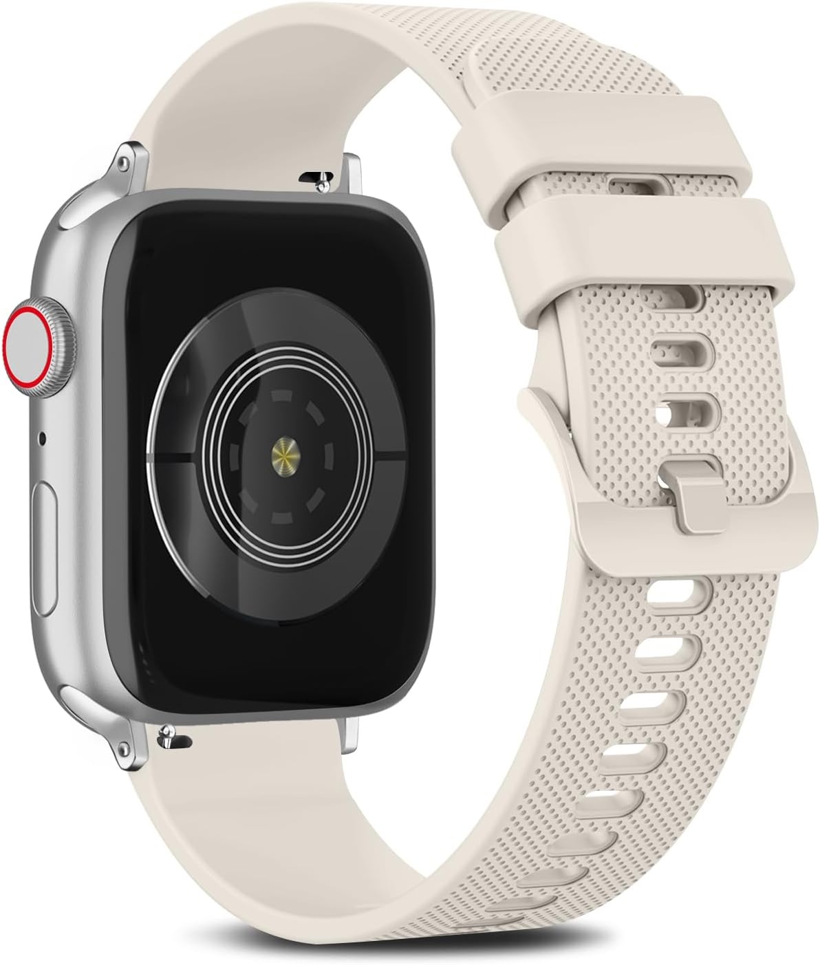 Siliconen Sportarmband Ruitpatroon voor Apple Watch 38-49mm Grijs 6cm - 52% Korting