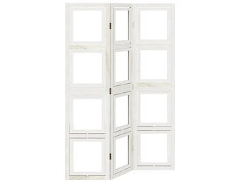 Kamerscherm 3 Panelen Paulowniahout Wit - 54% Korting!