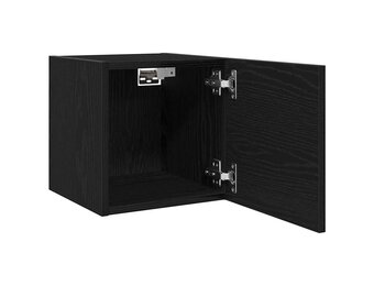 2x Wandmontage TV-kast Zwart Eiken - 33% Korting