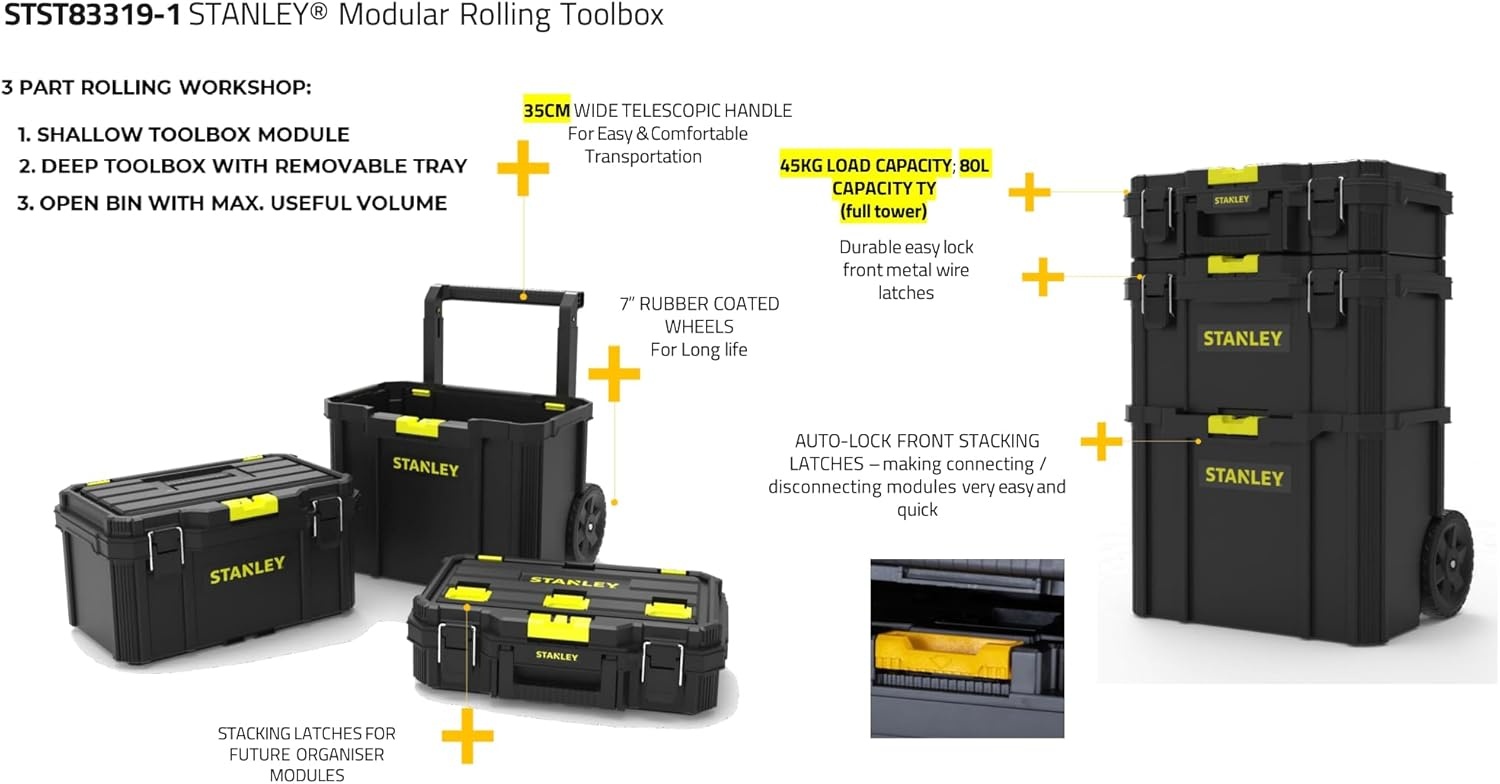 STANLEY 3-in-1 Mobiele Werkplaats - 34% Korting!