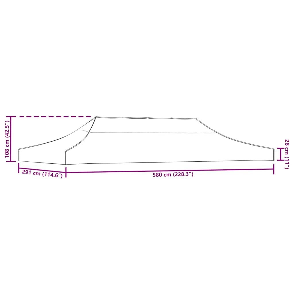 Partytentdak Crème 3x6m - 34% Korting