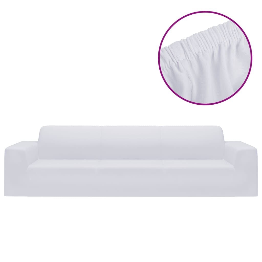 Stretch 4-Zits Bankhoes Jersey Wit - 32% Korting