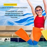 Finis Drijvende Zwemvliezen Kinderen Blauw/Oranje XXS (29-33) - 32% Korting!