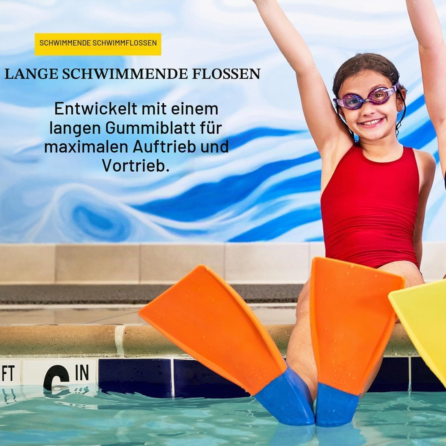 Finis Drijvende Zwemvliezen Kinderen Blauw/Oranje XXS (29-33) - 32% Korting!