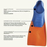 Finis Drijvende Zwemvliezen Kinderen Blauw/Oranje XXS (29-33) - 32% Korting!