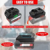 Adapter Einhell 18V naar Makita 18V Accu - 31% Korting