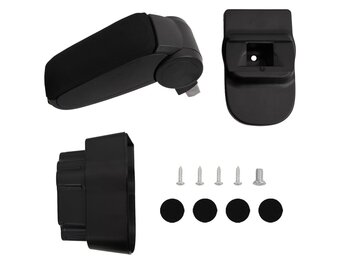 Zwarte Autoarmsteun 12x37x(31-48) cm ABS, geschikt voor OPEL CORSA D (2007-2014) - 33% Korting