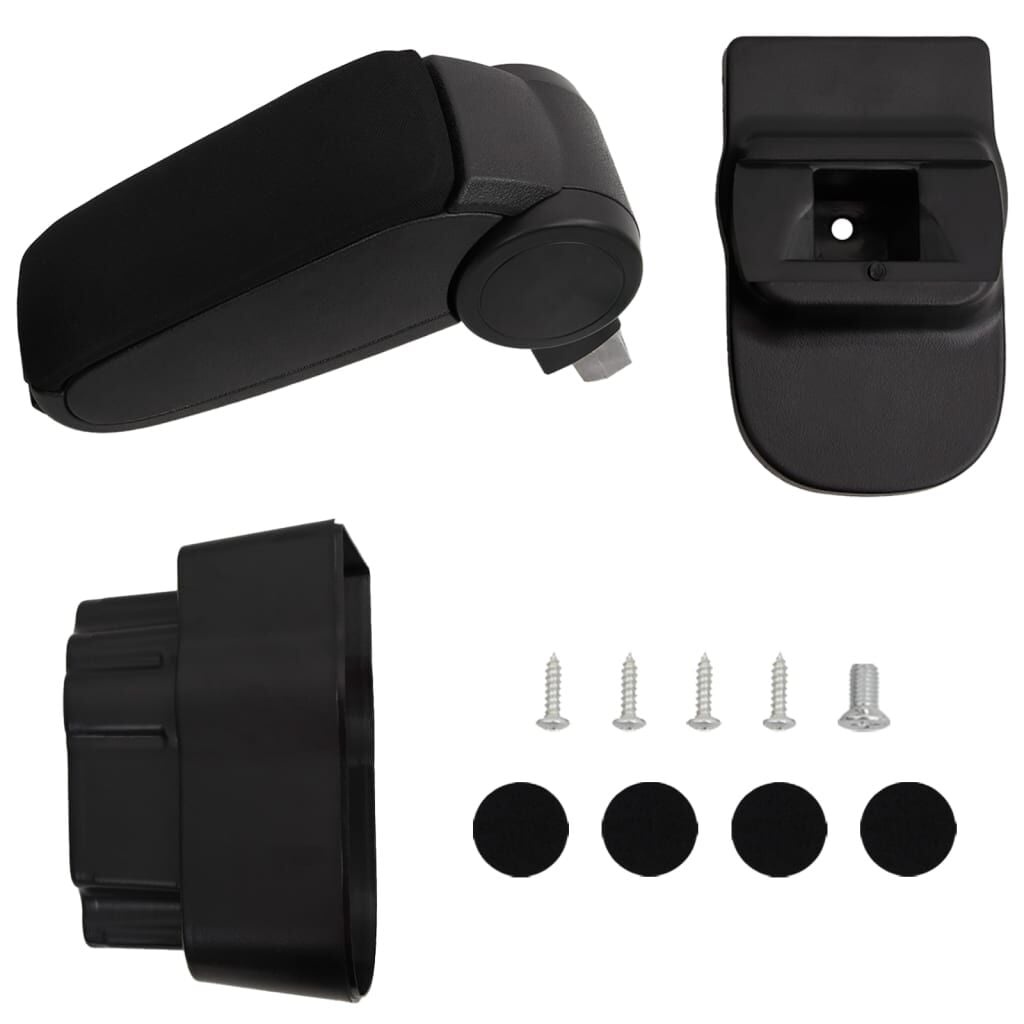 Zwarte Autoarmsteun 12x37x(31-48) cm ABS, geschikt voor OPEL CORSA D (2007-2014) - 33% Korting