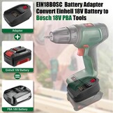 Adapter Einhell 18V accu naar Bosch PBA gereedschap - 31% Korting