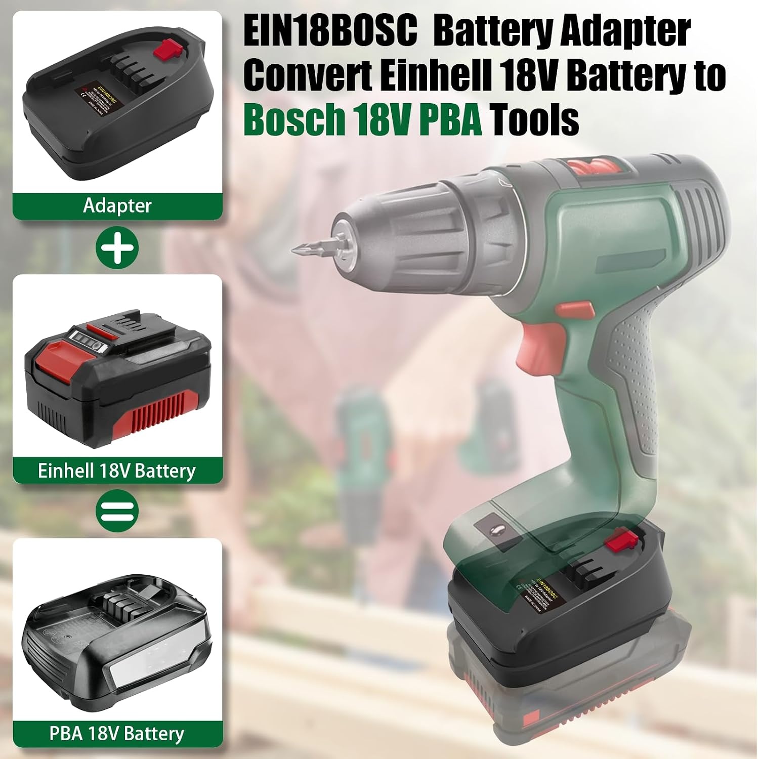 Adapter Einhell 18V accu naar Bosch PBA gereedschap - 31% Korting