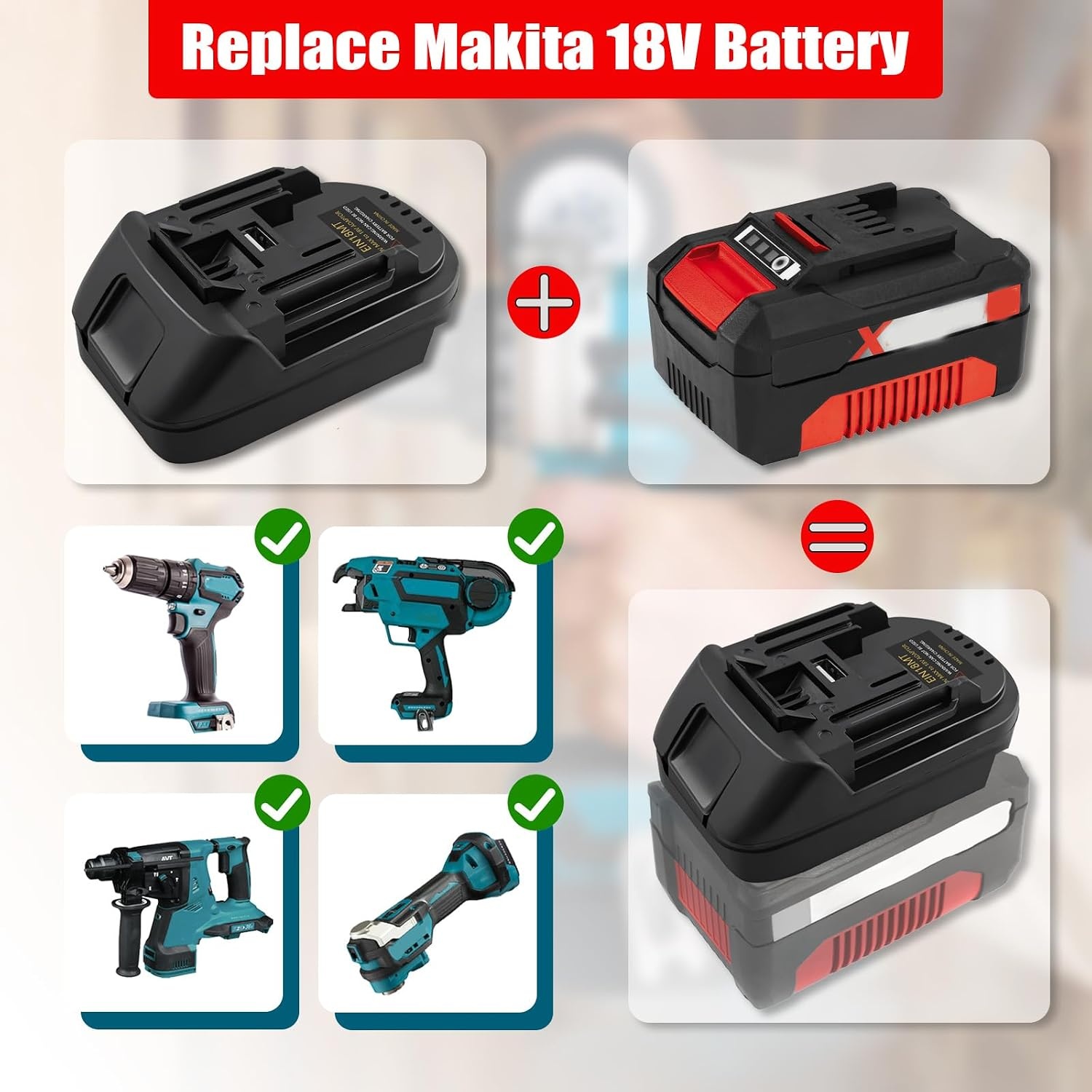 Adapter Einhell 18V naar Makita 18V Accu - 31% Korting