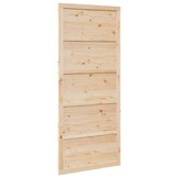 vidaXL Massief Grenenhouten Schuifdeur Wit 90x208 cm - 54% Korting