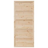 vidaXL Massief Grenenhouten Schuifdeur Wit 90x208 cm - 54% Korting