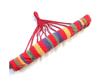 Hangmat voor tuin, camping, reizen & strand | Enkel verdikt canvas regenboog streep 200x80 cm