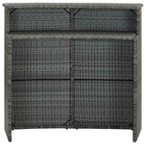 vidaXL Tuinbartafel 120x55x110 cm poly rattan grijs