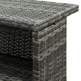 vidaXL Tuinbartafel 120x55x110 cm poly rattan grijs